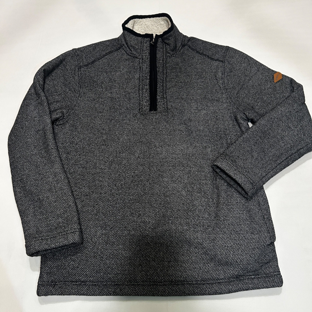 Orvis Men’s 1/4 Zip DARK GRAY Pull Over, size: Small, Sherpa lined.